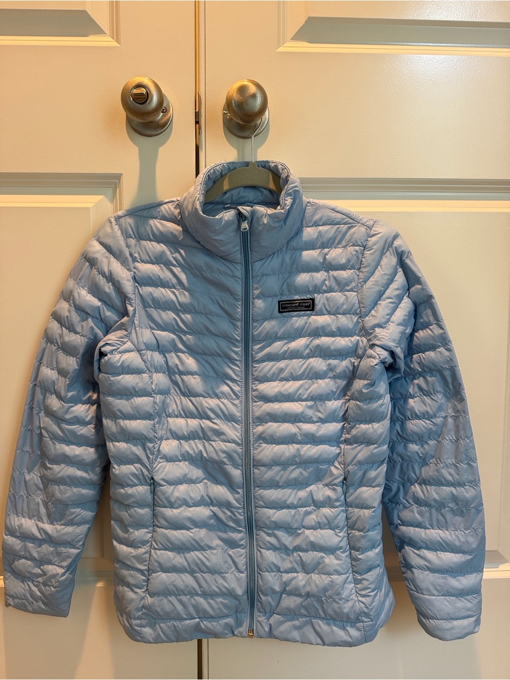 Women’s Vineyard Vines Light Blue Quilted Puffer Jacket